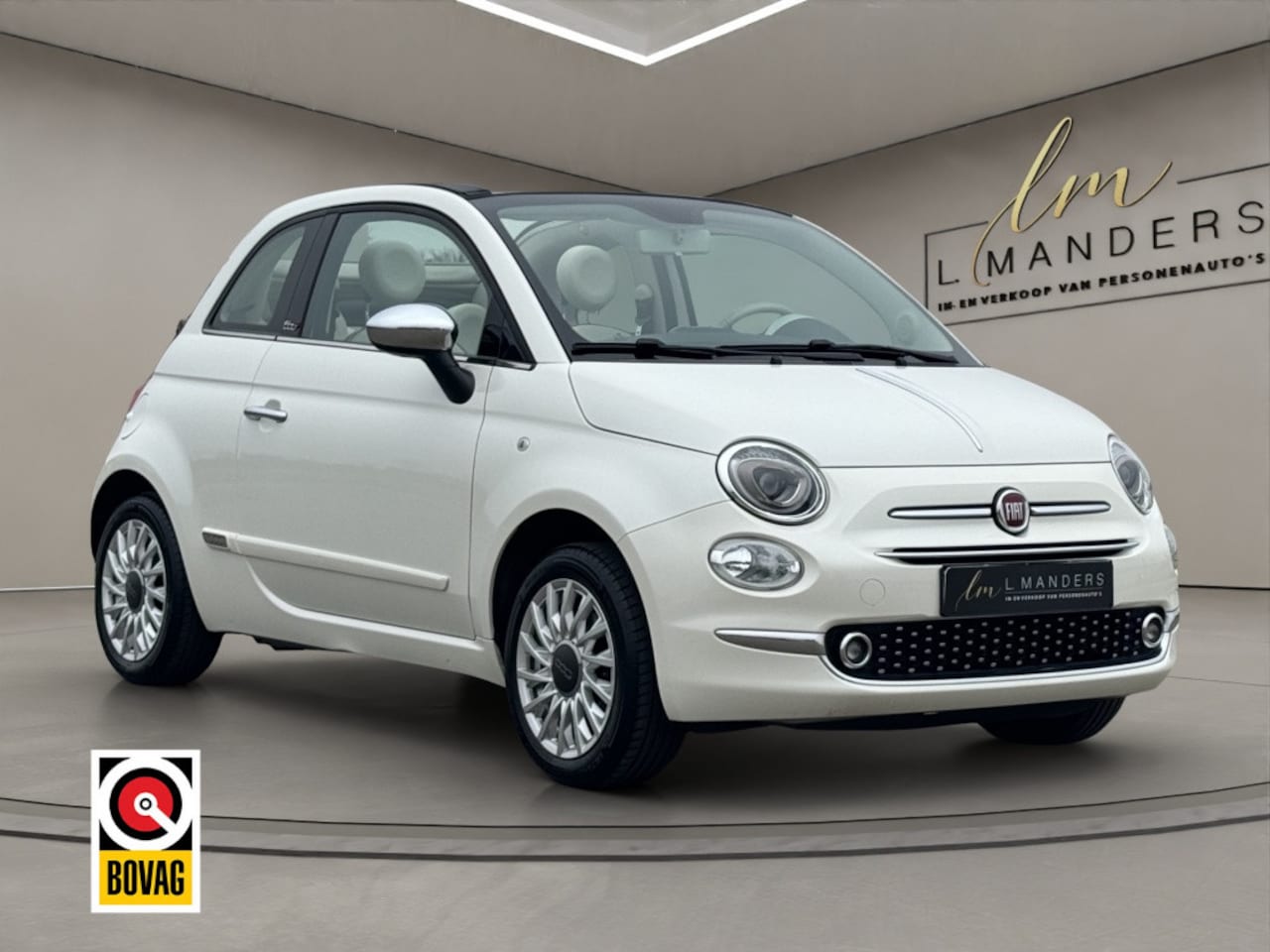 Fiat 500 C - 1.2 Lounge 2017 WIT PARELMOER | Cabrio | Climate Control | Navig - AutoWereld.nl