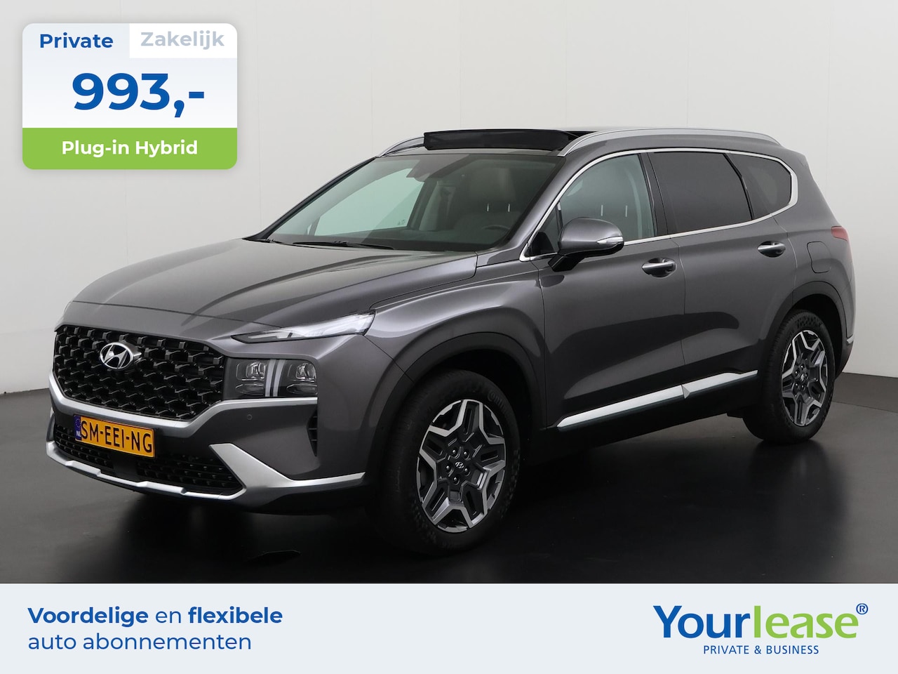 Hyundai Santa Fe - 1.6 T-GDI PHEV Premium Sky 7p. | All-in 993,- Private Lease | Zondag Open! - AutoWereld.nl