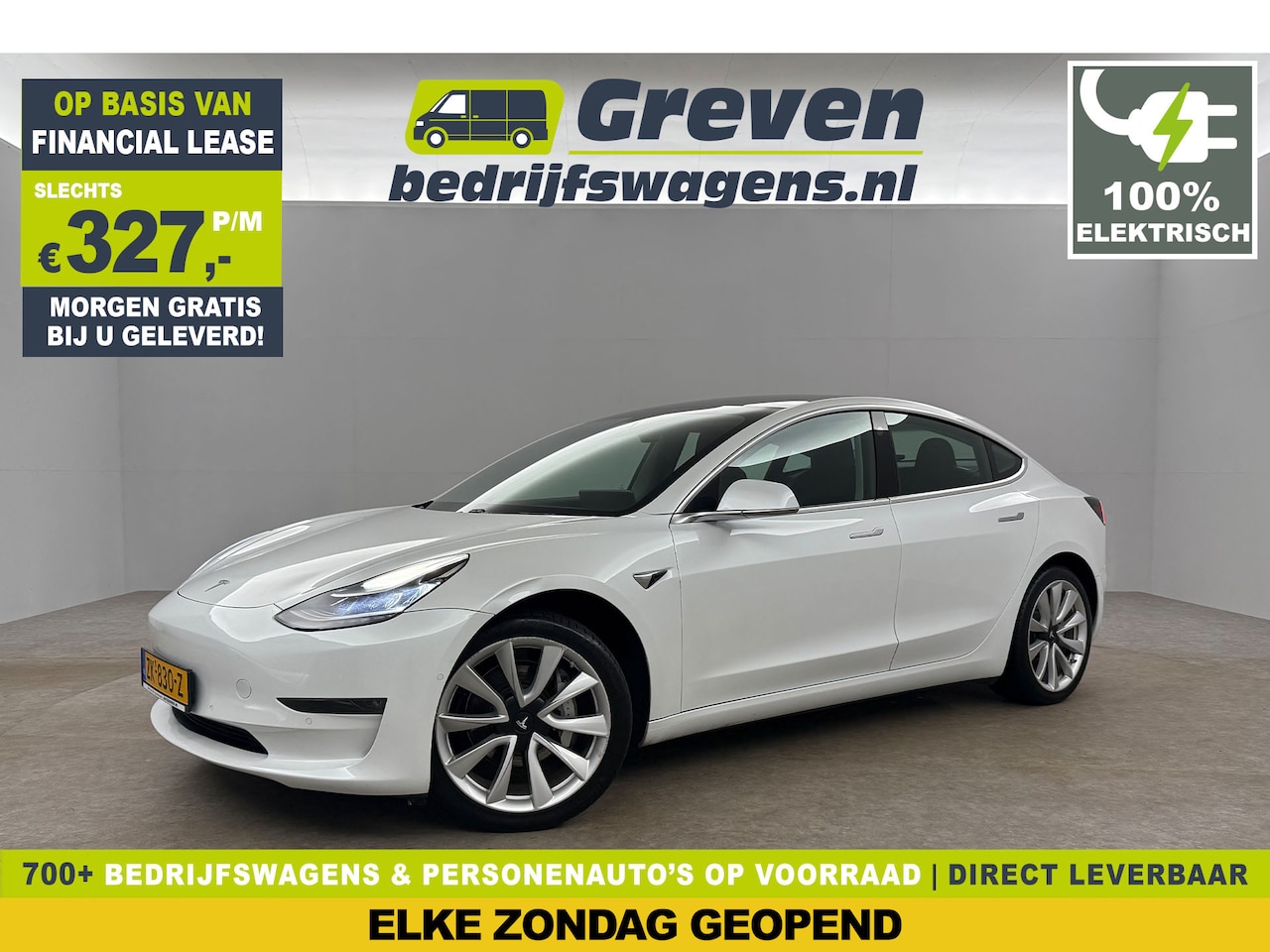 Tesla Model 3 - RWD Plus 50 kWh 238PK Autopilot 360Camera Pano LED Clima Navigatie Virtual Stoelverwarming - AutoWereld.nl