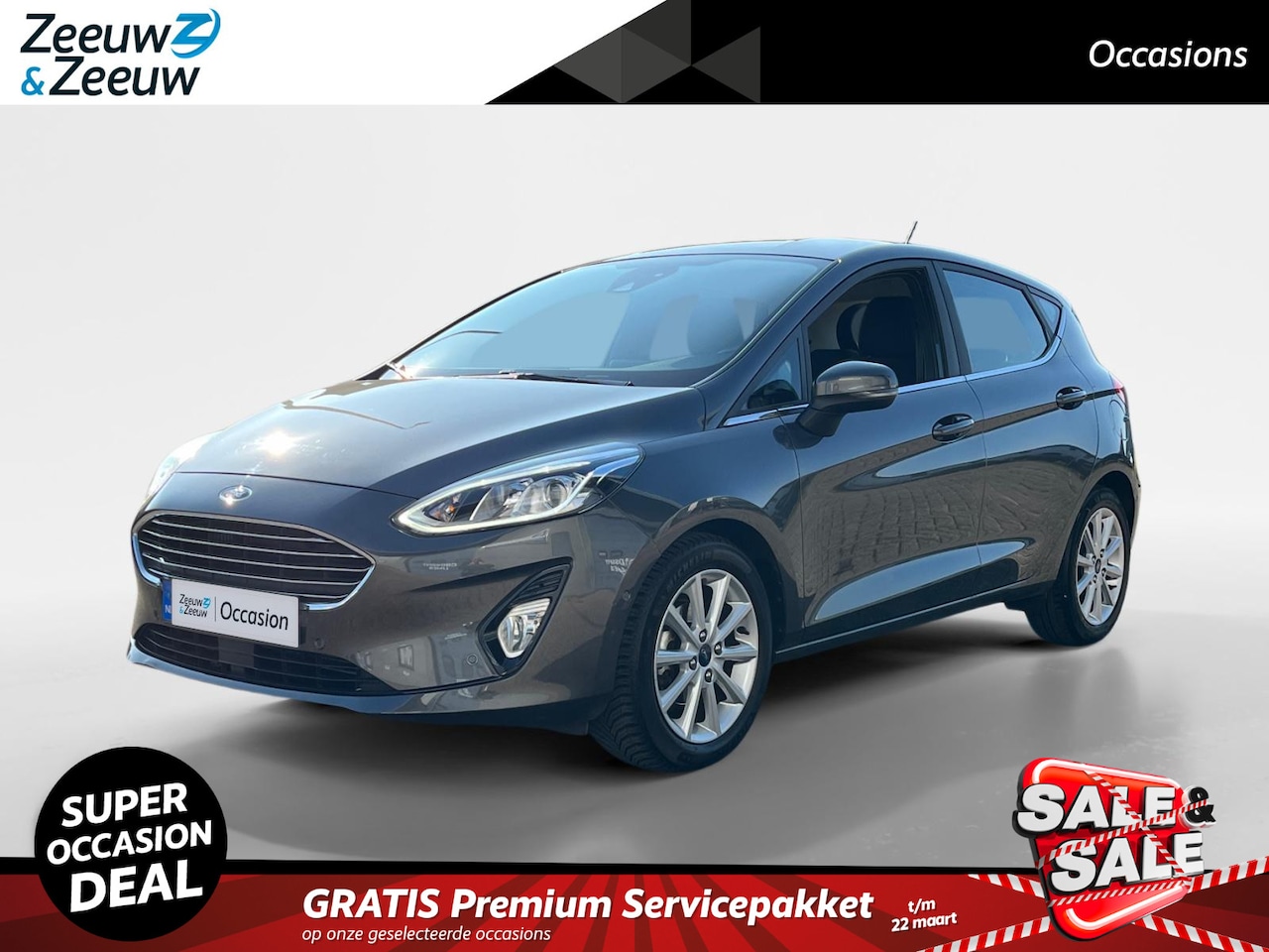 Ford Fiesta - 1.0 EcoBoost Titanium | Automaat | Trekhaak | Camera |  Adaptieve Cruise Control |Apple Ca - AutoWereld.nl