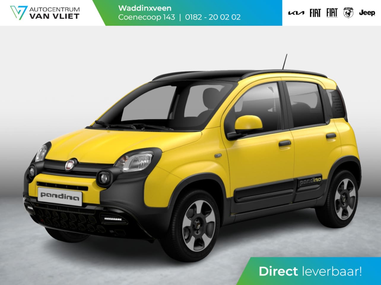 Fiat Panda - Hybrid Pandina | Uit voorraad leverbaar | Airco | Cruise | Priv Glass | Dakrails | 15" | P - AutoWereld.nl