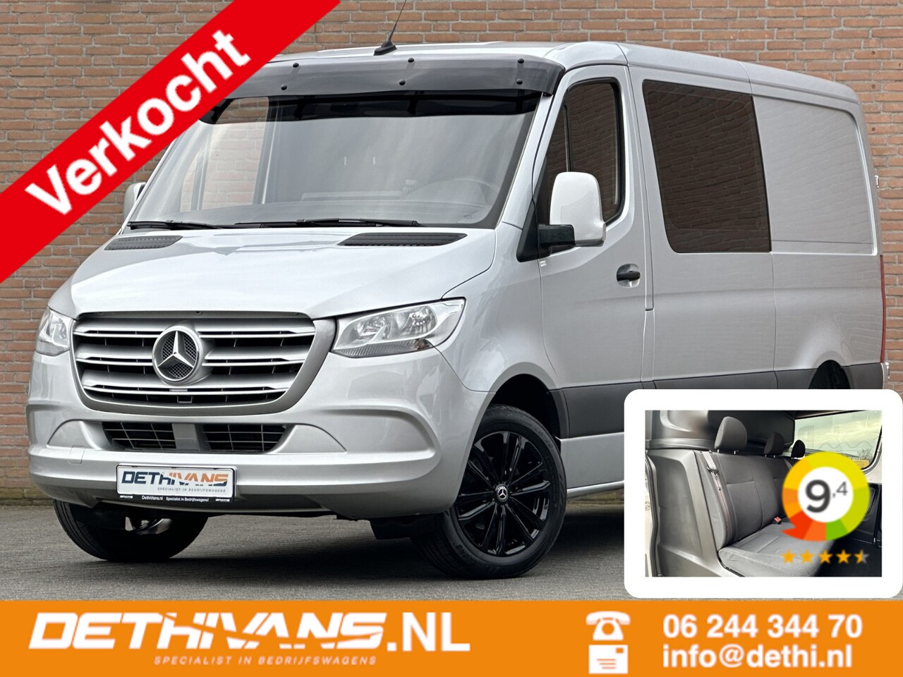 Mercedes-Benz Sprinter - 316CDI 164PK 7G-Tronic / Dubbelcabine M-Bux / Carplay - AutoWereld.nl