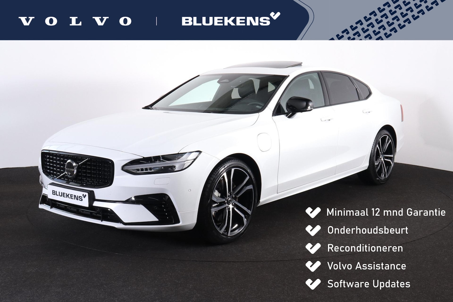 Volvo S90 - T8 AWD Ultimate Dark - LONG RANGE - Luchtvering - IntelliSafe Assist & Surround - Bowers & - AutoWereld.nl