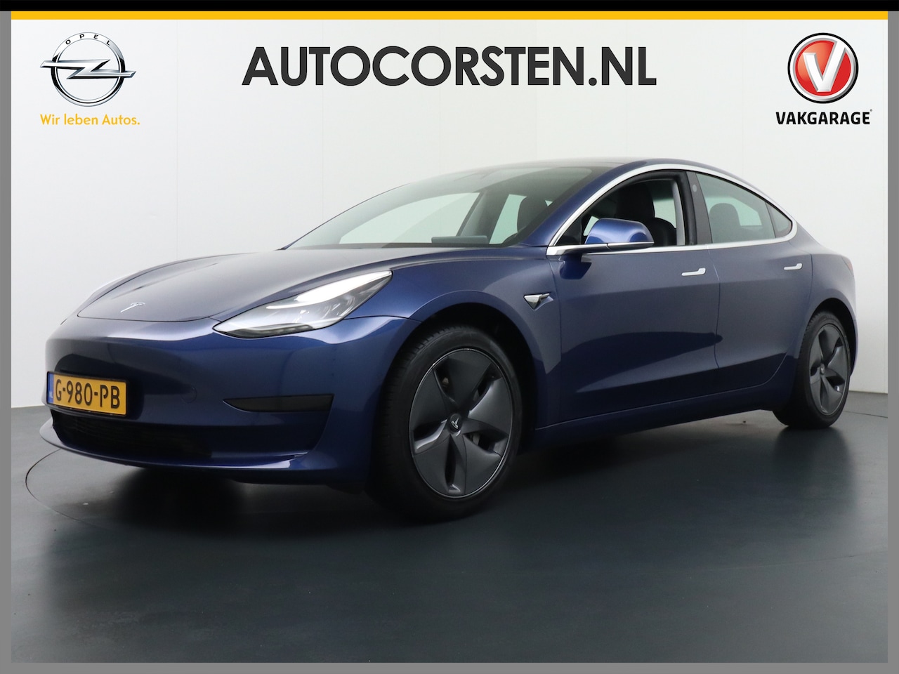 Tesla Model 3 - SR+60kWh 325PK 18" AutoPilot Leer PanoDak Adaptive Cruise Camera's Elektr.-Stuur+Stoelen+S - AutoWereld.nl