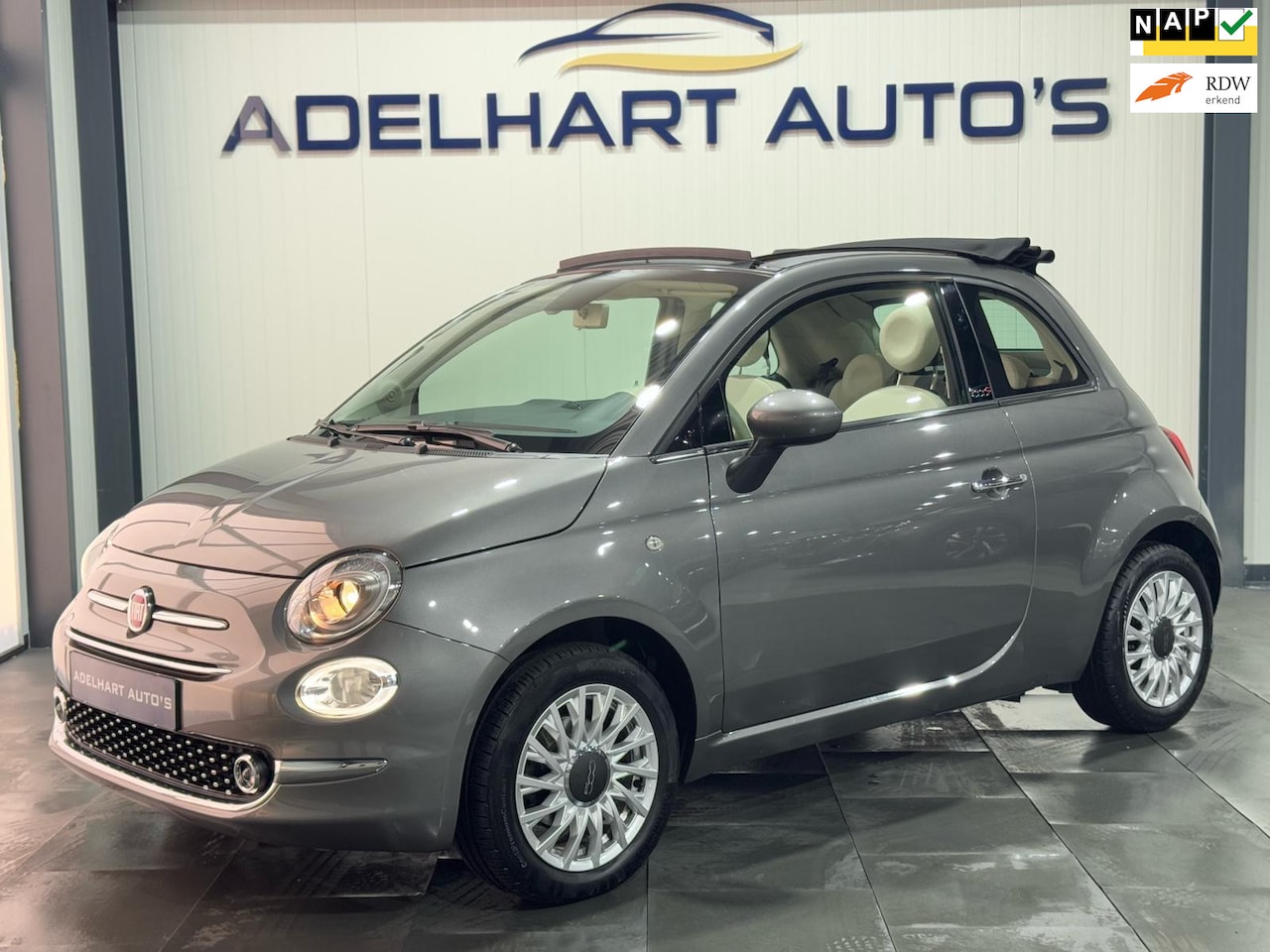 Fiat 500 C - 0.9 TwinAir Turbo Lounge Cabrio / Carplay / Cruise control - AutoWereld.nl