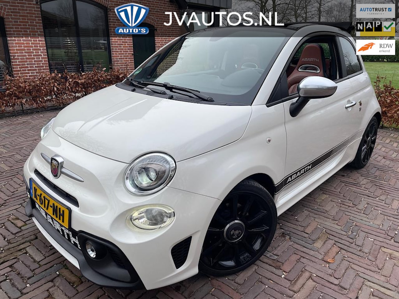 Fiat 500 C - 1.4 T-Jet 165 pk Abarth 595 Turismo,bruin leder,beats,nieuwstaat! - AutoWereld.nl