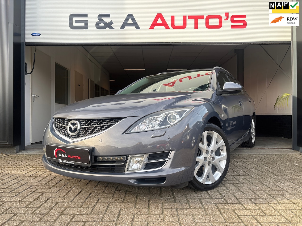 Mazda 6 Sportbreak - 2.5 VOL OPTIES!! / NAVI / LEDER / CRUISE CTRL / 1e EIGENAAR - AutoWereld.nl