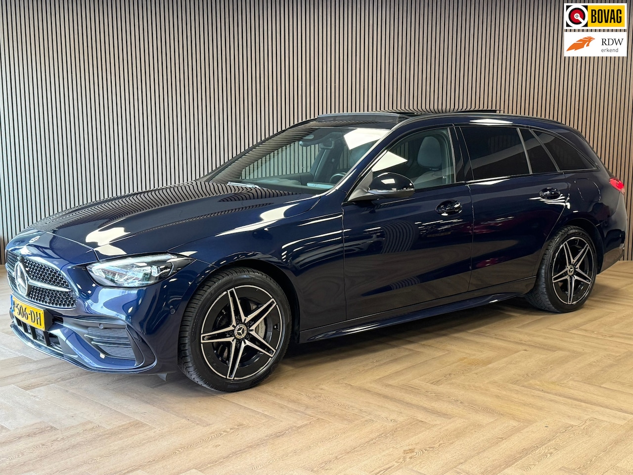 Mercedes-Benz C-klasse Estate - 300 e AMG Line AUT. PANORAMADAK AIRCO CAMERA CRUISE SFEERVERLICHTING LEDER KEYLESS START - AutoWereld.nl