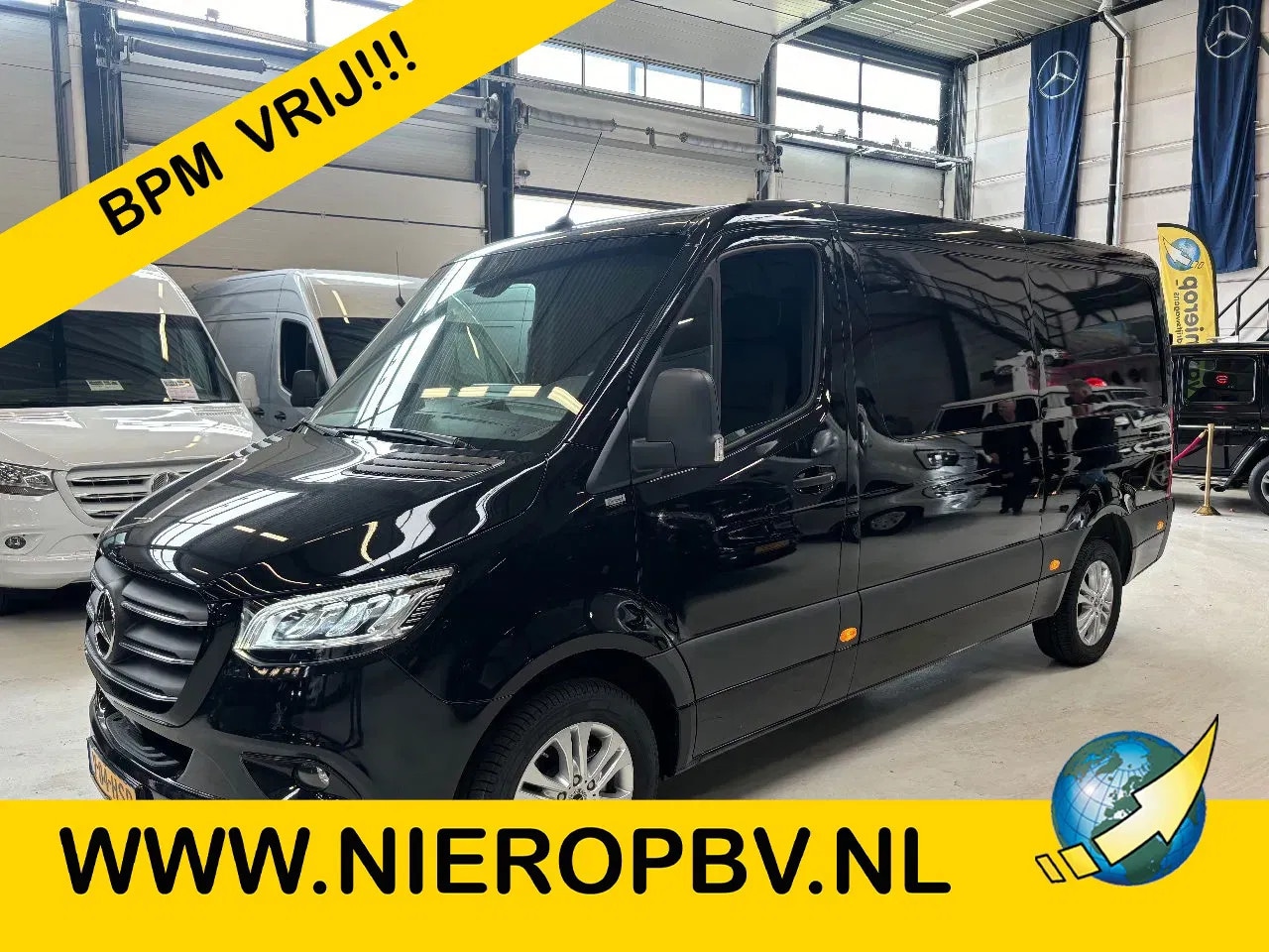 Mercedes-Benz Sprinter - 319CDI L2H1 PRO Automaat Airco Navi Cruisecontrol LED 3500KG Trekhaak NIEUW - AutoWereld.nl