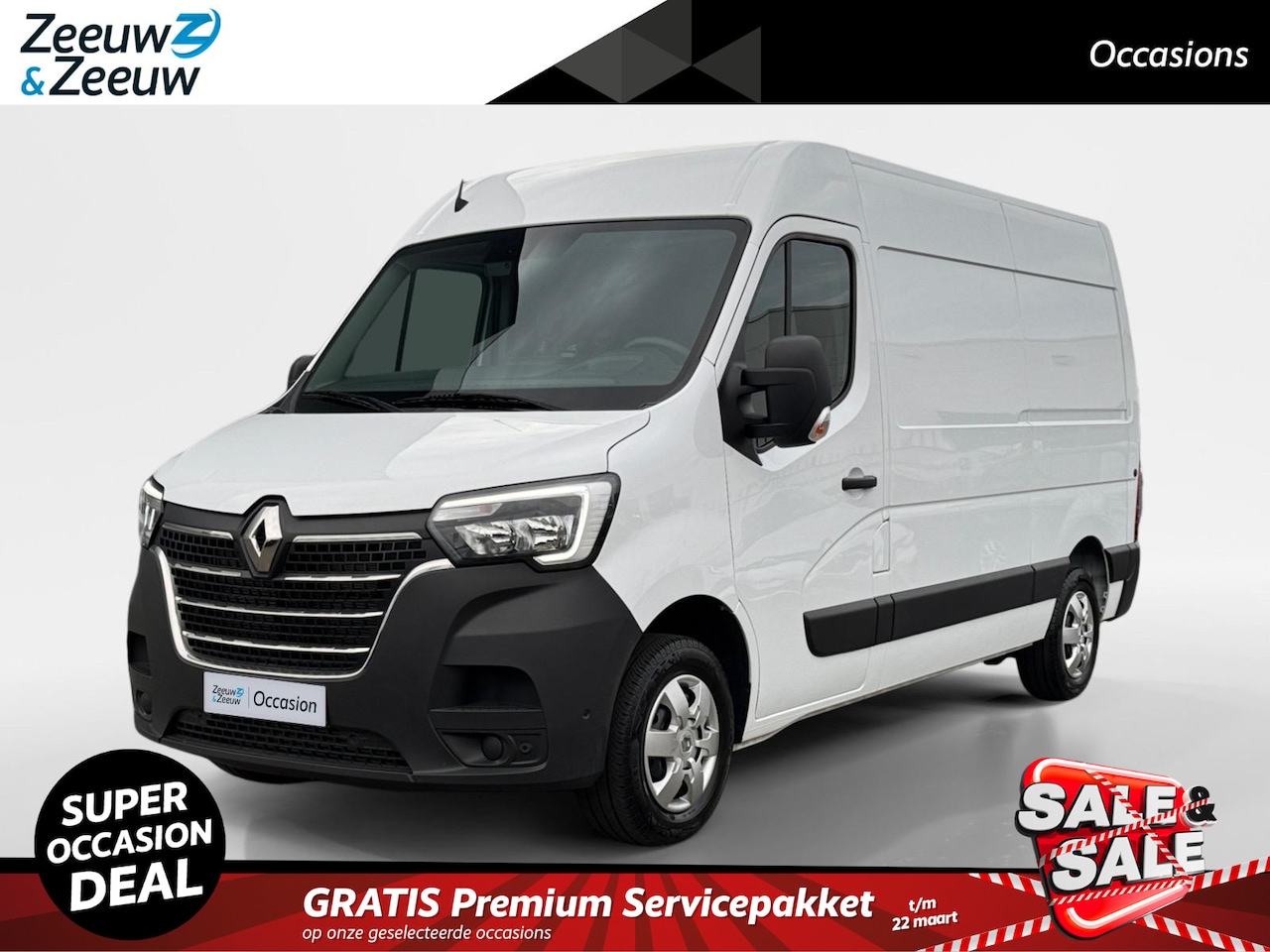 Renault Master - T33 2.3 - 135PK dCi L2H2 Work Edition | BPM VRIJ | Trekhaak | Parkeersensoren | Navi | App - AutoWereld.nl