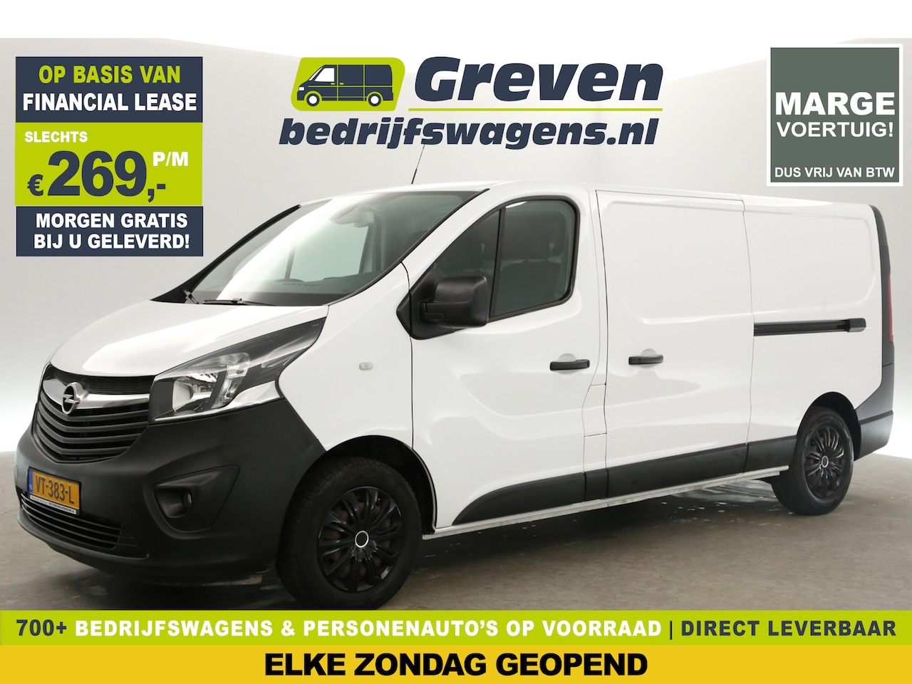 Opel Vivaro - 1.6 CDTI L2H1 | Marge | Airco Camera Cruise Trekhaak Navi PDC 2xSchuifdeur 3 Persoons - AutoWereld.nl