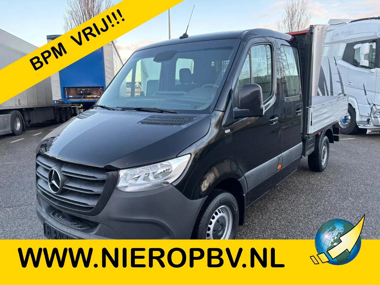 Mercedes-Benz Sprinter - 317CDI Dubbelcabine Openlaadbak Airco 3500KG Trekhaak 17400KM BPM VRIJ 10 x op voorraad - AutoWereld.nl