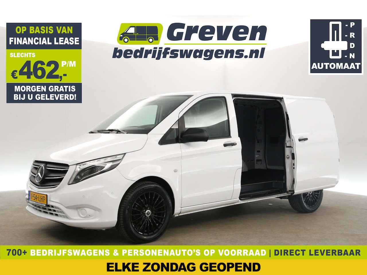 Mercedes-Benz Vito - 114 CDI Lang Automaat Camera Carplay Cruise Clima LED 2xSchuifdeur Navi Trekhaak Leder Sto - AutoWereld.nl