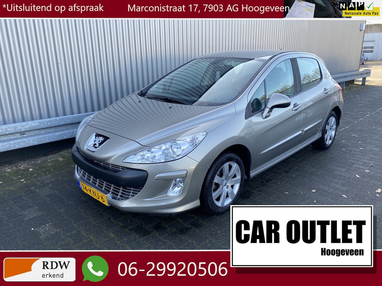 Peugeot 308 - 1.6 VTi Style 123Dkm.NAP, Leer, Navi, Clima, CC, PDC, LM, nw. APK – Inruil Mogelijk – - AutoWereld.nl