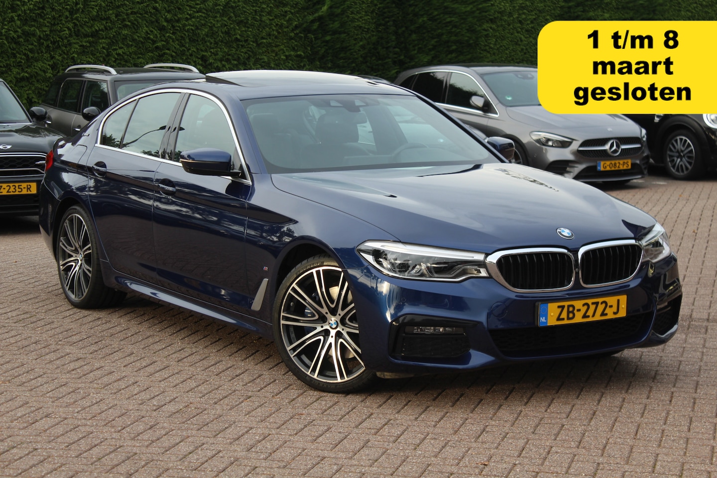 BMW 5-serie - 530e iPerformance High Exe. M Sport / Schuifdak / 360Camera / Leder / Navigatie / Dodehoek - AutoWereld.nl