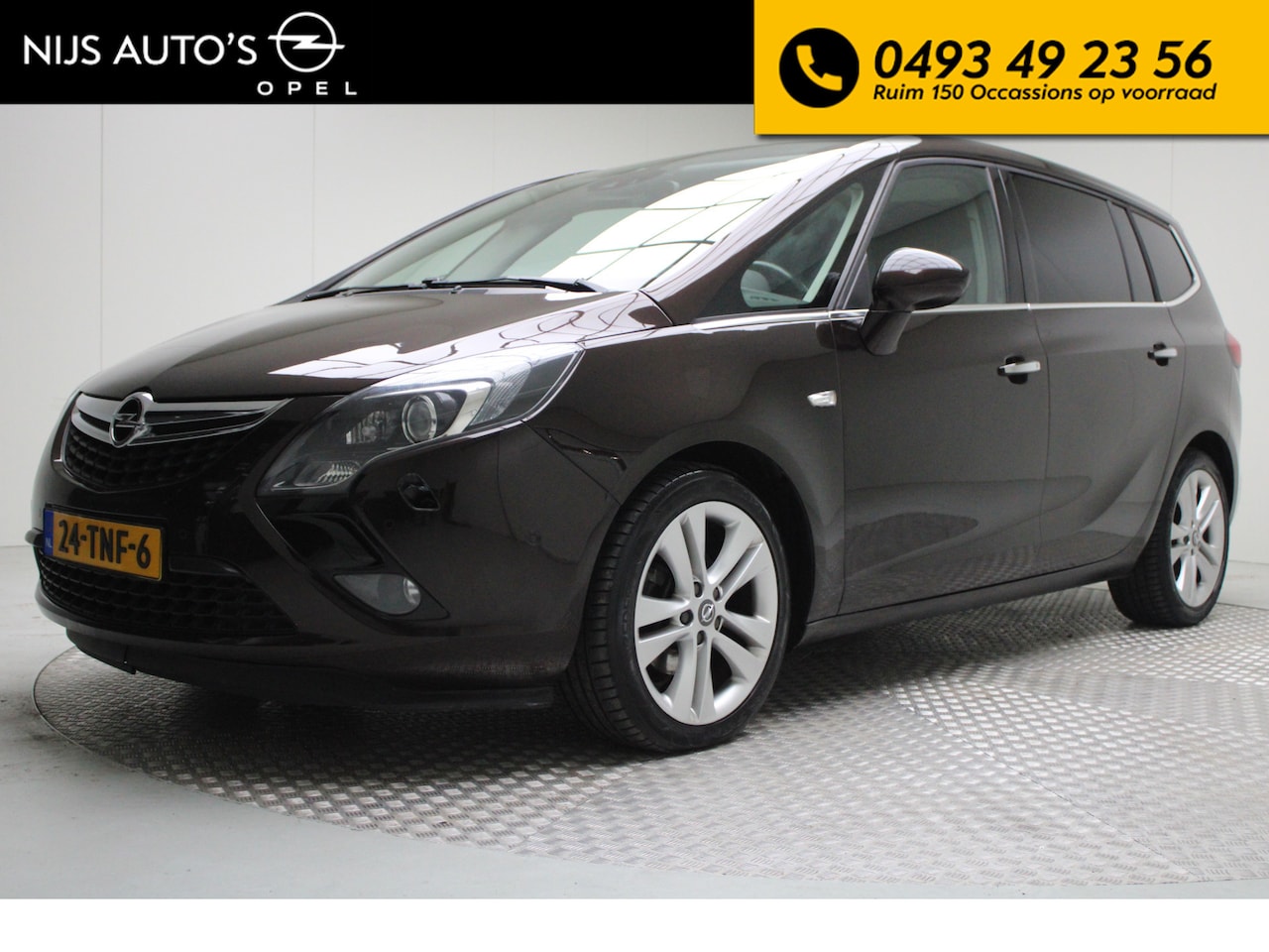 Opel Zafira Tourer - 1.4 Cosmo 7 zits | automaat | trekhaak (afn.) | pdc v/a | climate | navi | xenon | dodehoe - AutoWereld.nl