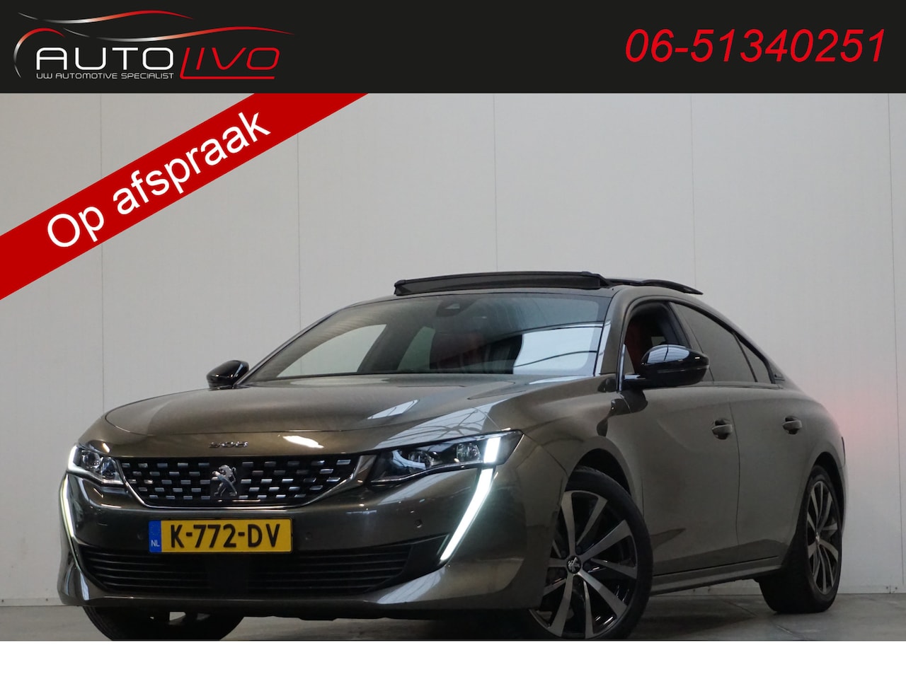 Peugeot 508 - 1.2 PureTech Blue Lease GT Line AUTOMAAT! MASSAGE G. NAVI PANO LED FOCAL LEER TREKHAAK etc - AutoWereld.nl