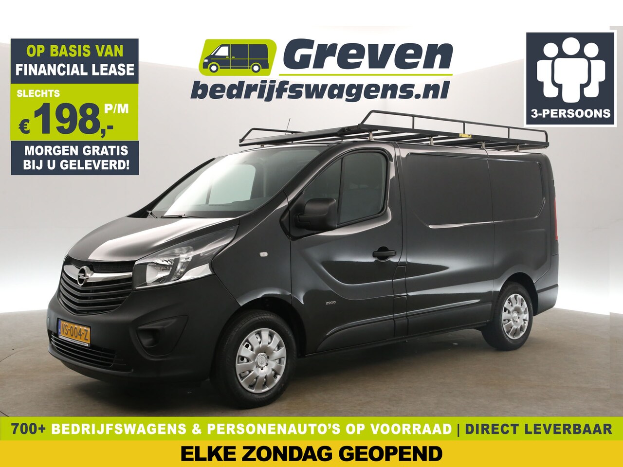 Opel Vivaro - 1.6 CDTI L1H1 Airco Cruise Navigatie Imperiaal Trekhaak PDC 3 Persoons - AutoWereld.nl