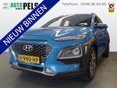 Hyundai Kona - 1.6 GDI HEV Premium Navigatie, Xenon, Ledere bekleding, Schuifkanteldak, Lm velgen 18'', S