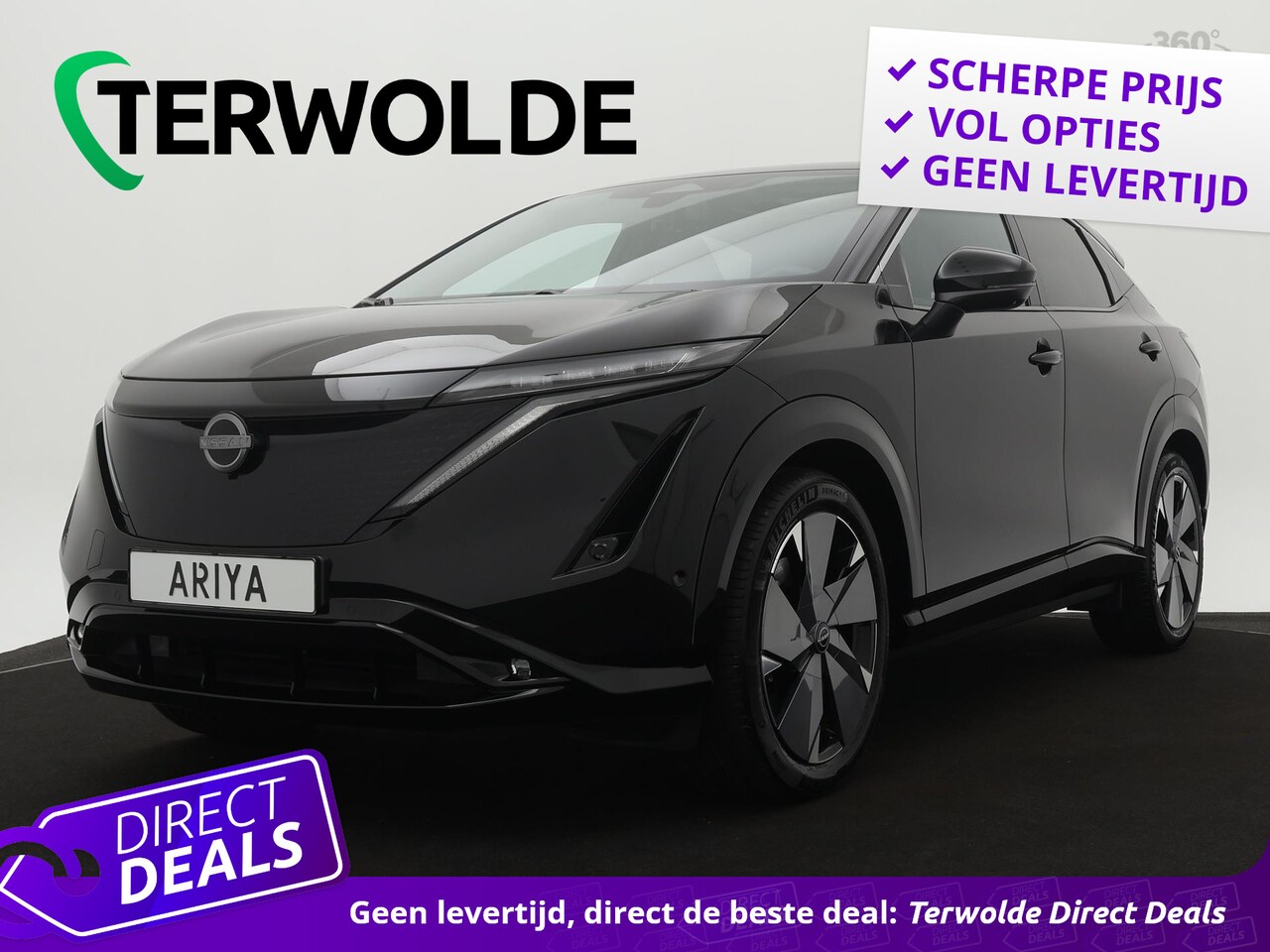 Nissan Ariya - Advantage Edition Plus 87 kWh Verwarmde Zetels | 22 kW Charger | Warmtepomp | Nappalederen - AutoWereld.nl