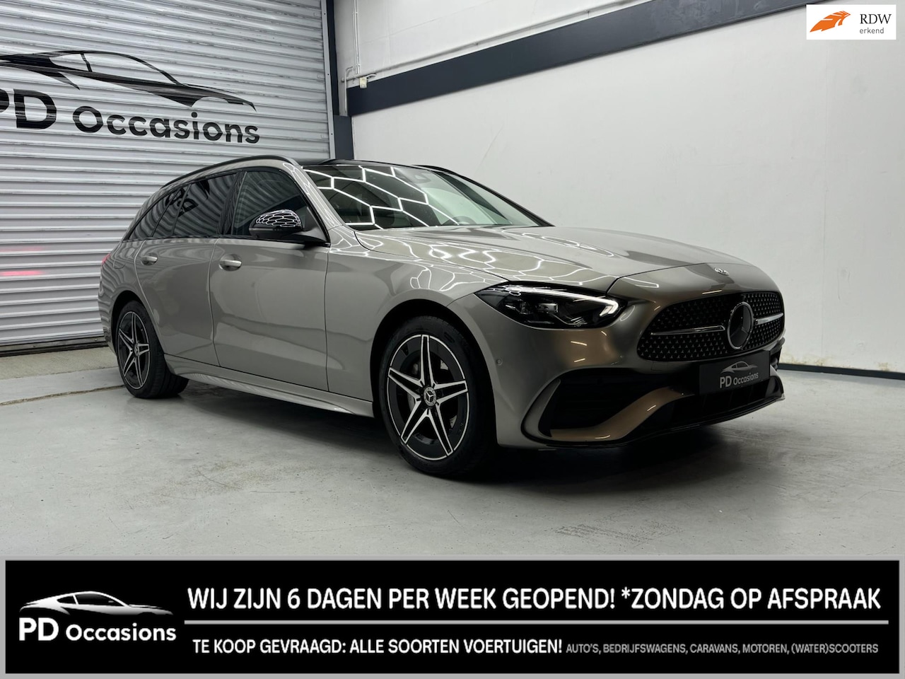 Mercedes-Benz C-klasse - 300 e Luxury AMG Line - (360) Camera -Stoelmassage - Leer - Pano - Burmester - AutoWereld.nl