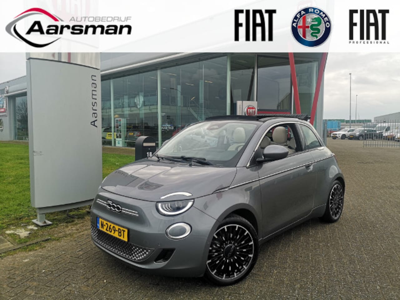 Fiat 500 C - La Prima 42 kWh Cabrio | Co Driver | 360 Camera | | Winter pack | LED - AutoWereld.nl