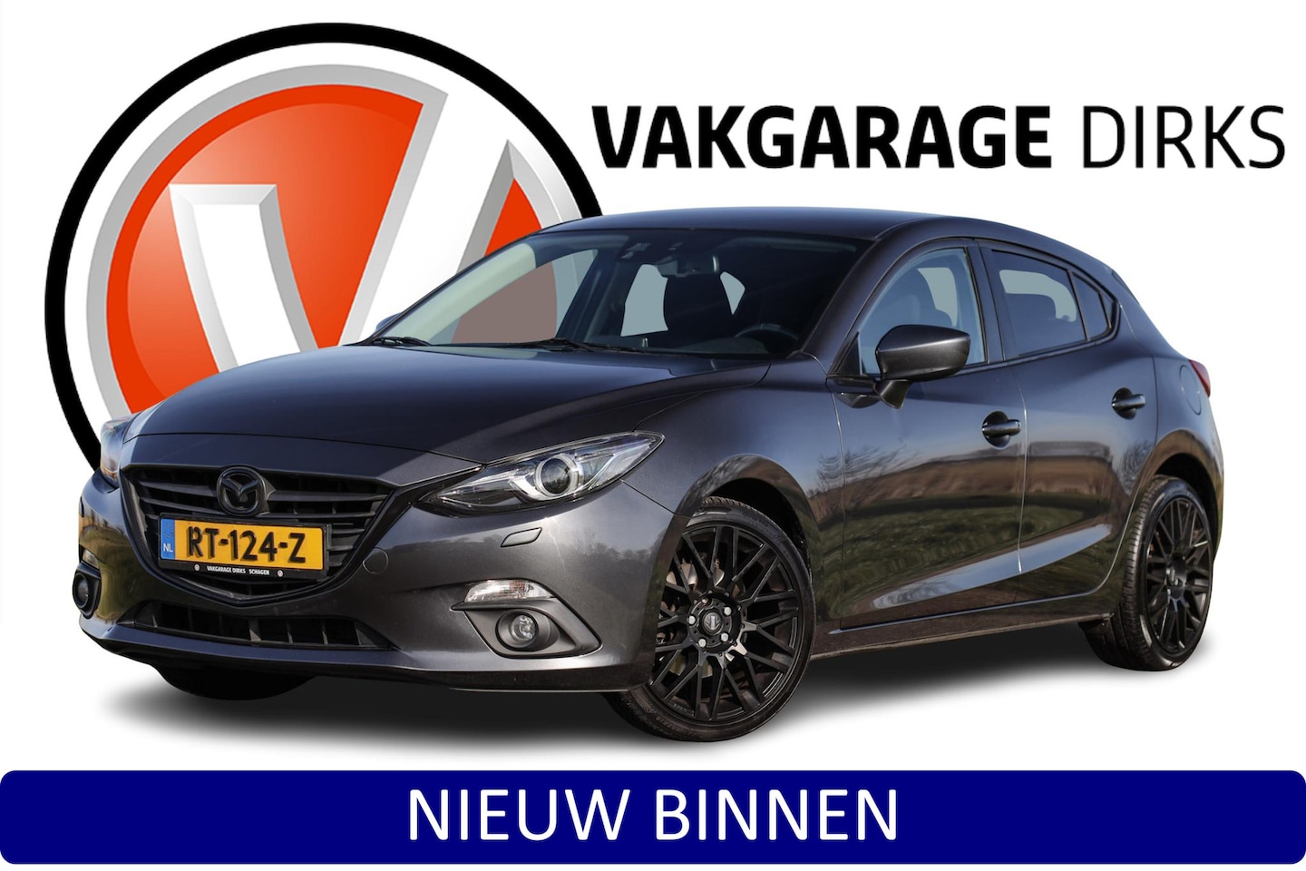 Mazda 3 - 2.0 Aut. Black ✅ Xenon ✅ Navi ✅ 18 inch - AutoWereld.nl