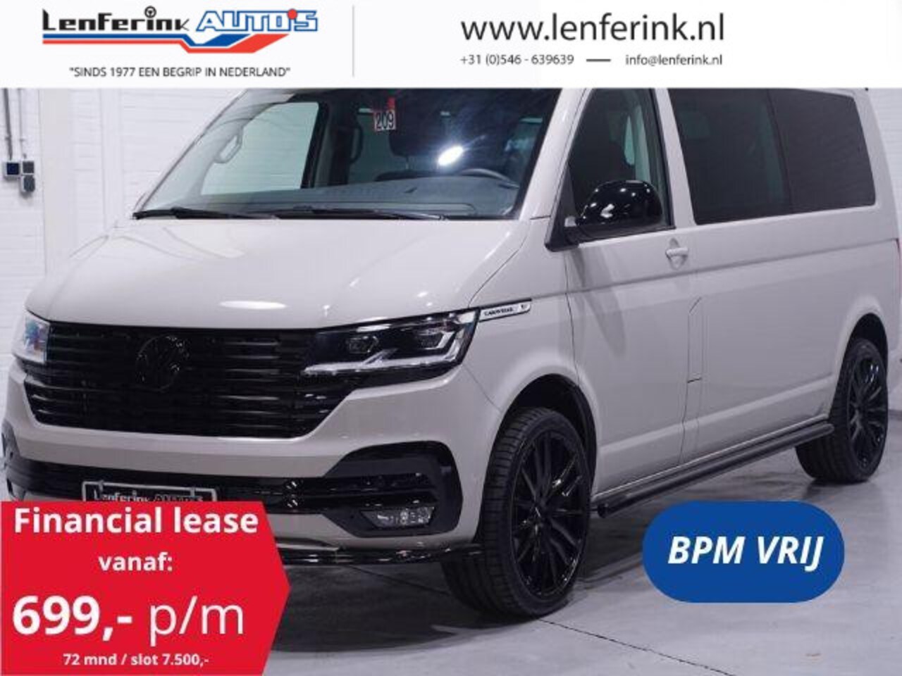 Volkswagen Transporter - 2.0 TDI 150 pk Aut. Dubbel Cabine 20" LMV Navi, Adapt. Cruise, LED Koplampen, Apple Carpla - AutoWereld.nl