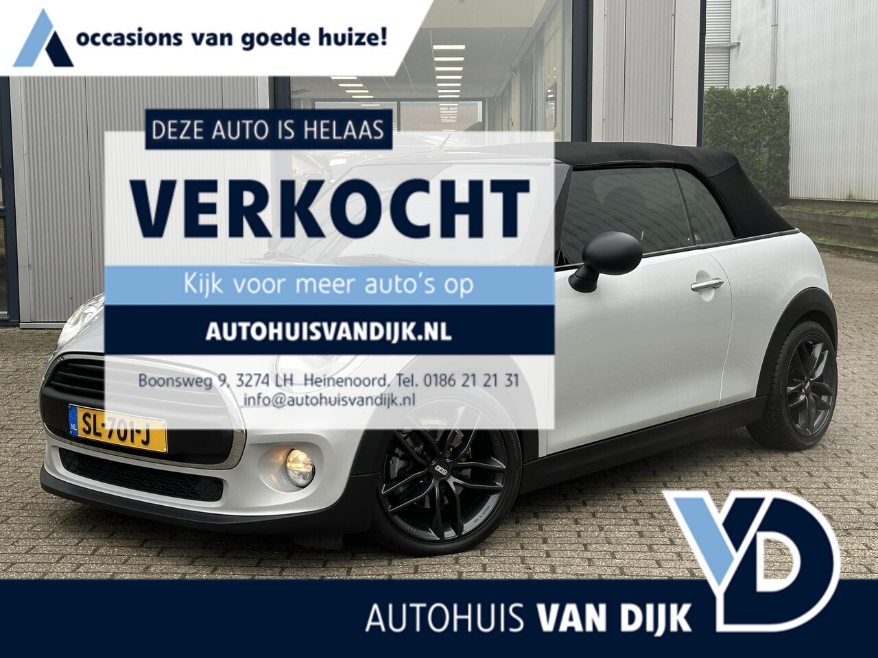 MINI Cabrio - 1.5 One | Keyless/Stoelverw./Navi/Cruise Control/15-inch/LED/Harman-Kardon - AutoWereld.nl