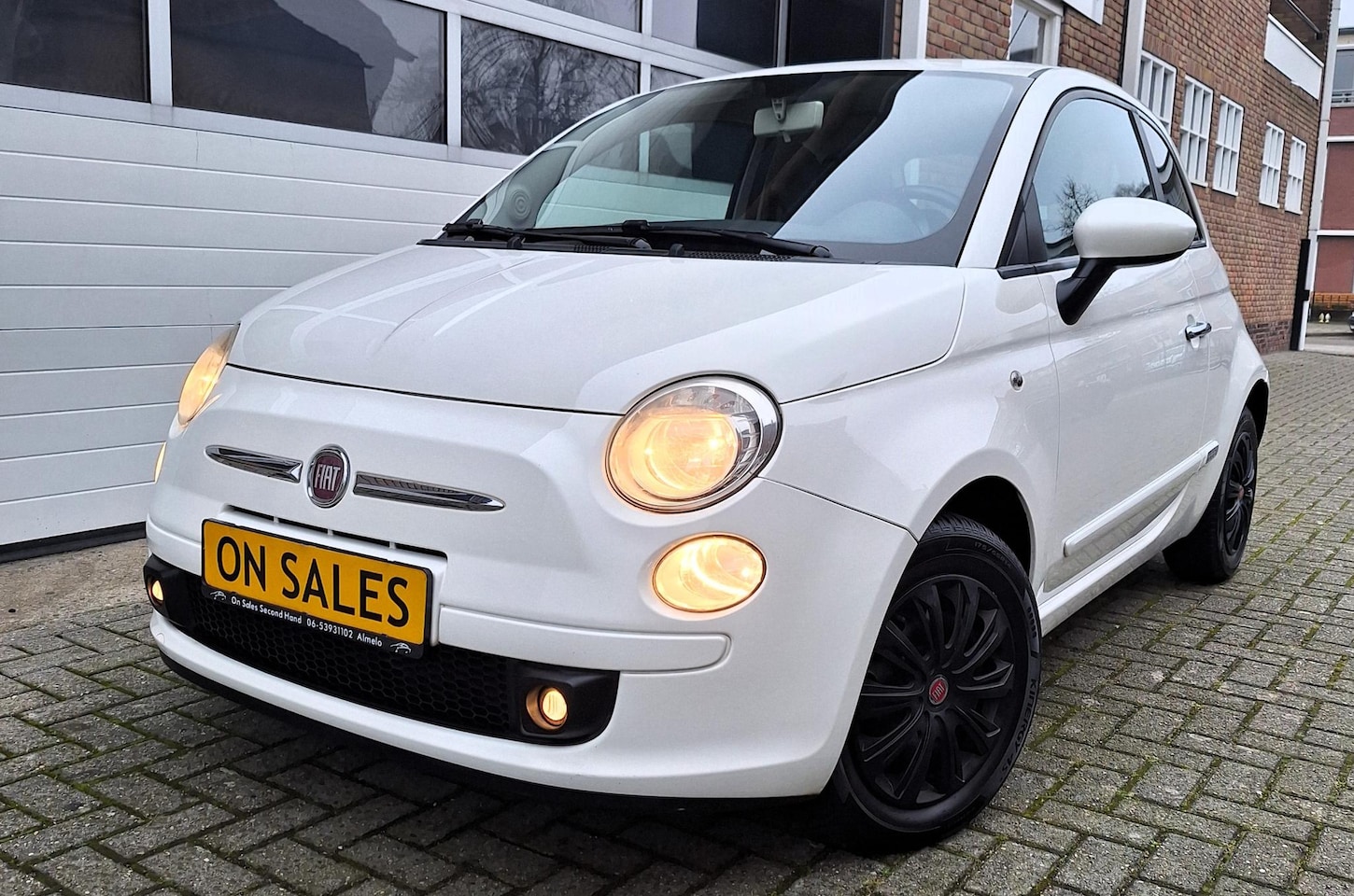 Fiat 500 - 1.2 Sport bj 2008 Wit Met Airco Zeer Mooi Veel opties Nw Apk - AutoWereld.nl