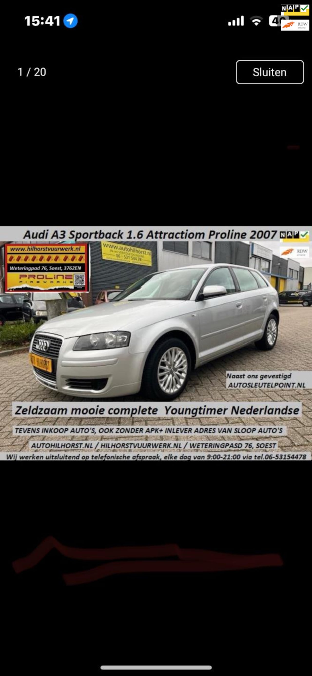 Audi A3 Sportback - 1.6 Attraction Sportback 5 drs, met onderhoud historie - AutoWereld.nl