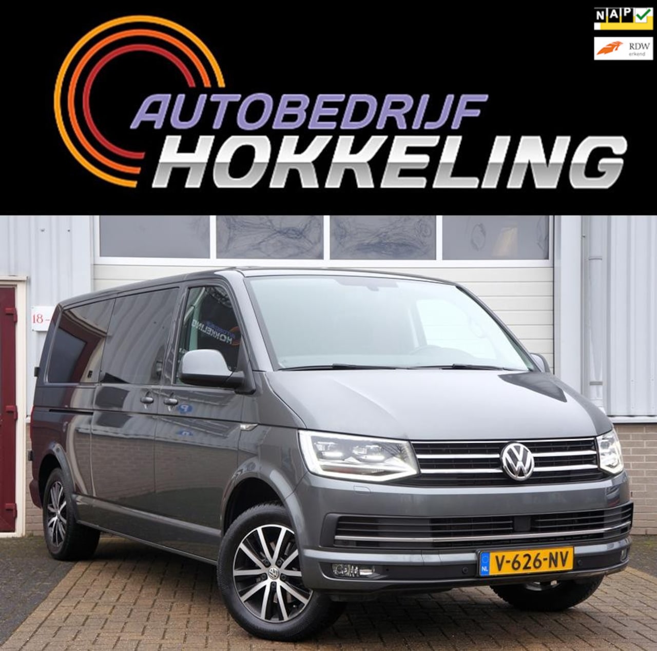 Volkswagen Transporter - 2.0 TDI L2H1 DC Highline Plus; 150pk+Xenon+Camera+Navi=SUPER !! - AutoWereld.nl