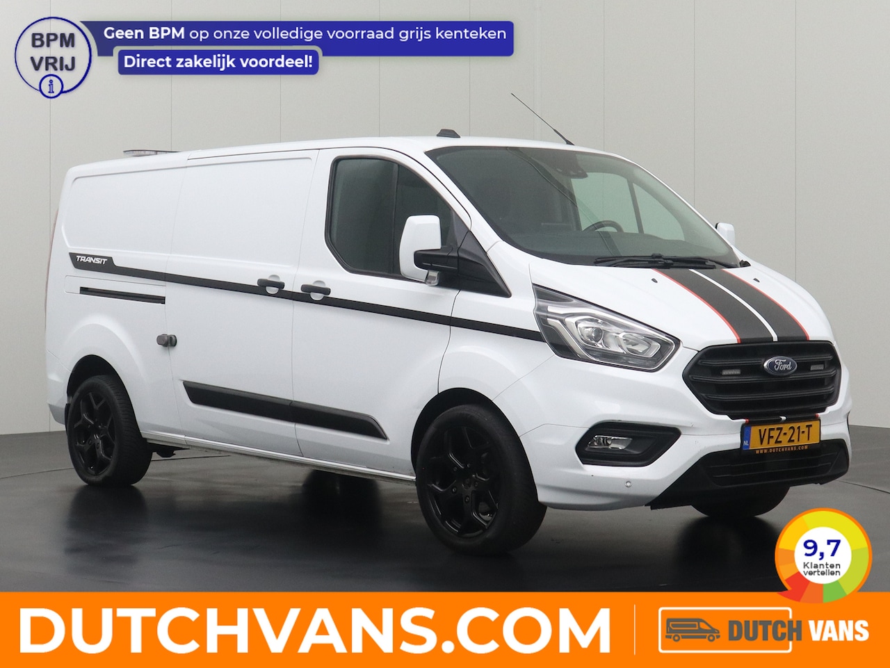 Ford Transit Custom - 2.0TDCI 130PK Automaat Lang Raptor Sport | Navigatie | Camera | 3-Persoons | - AutoWereld.nl