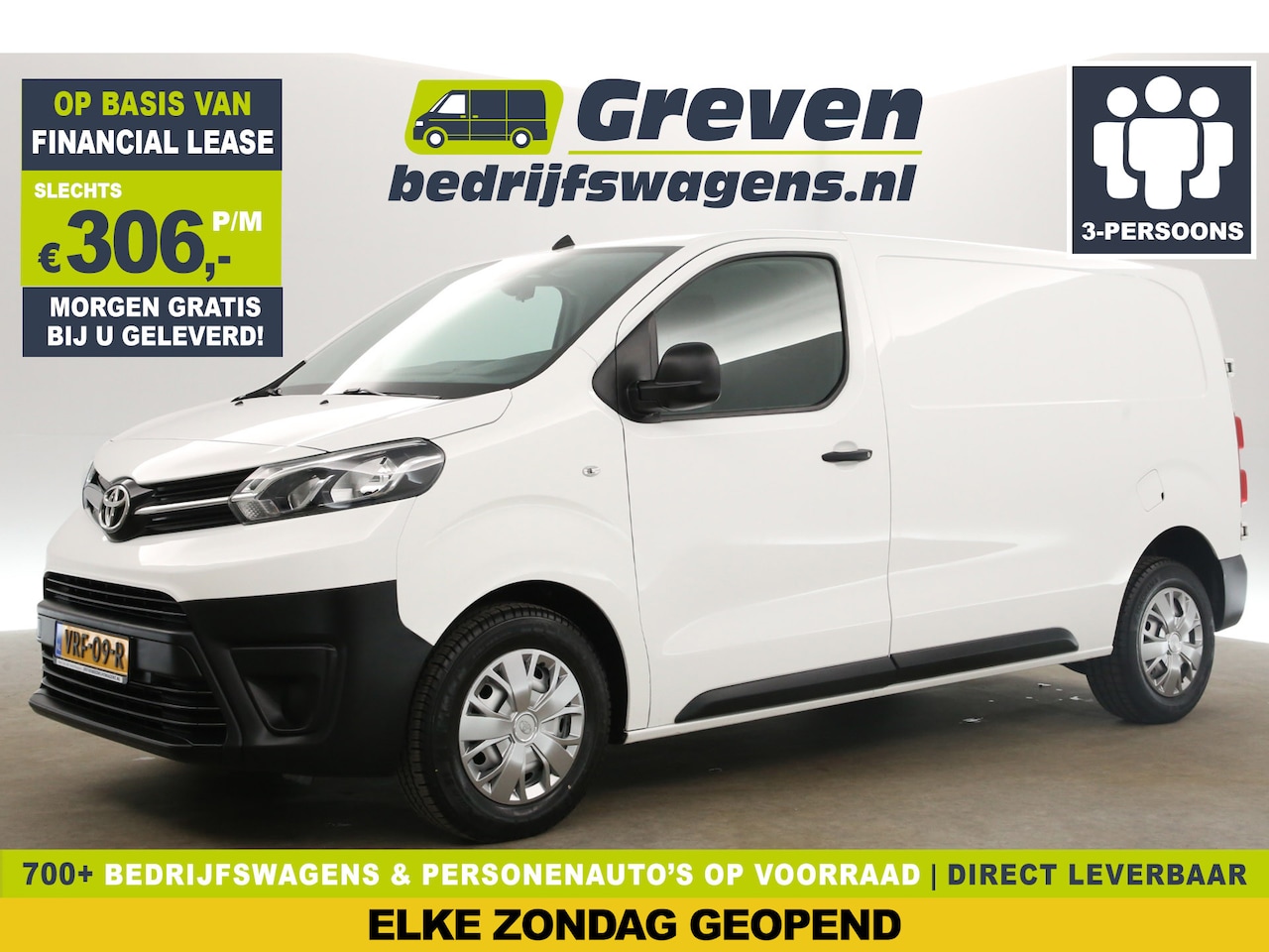 Toyota ProAce - 2.0 D-4D L1H1 145PK Airco Cruise Carplay 3 Persoons Elektrpakket Schuifdeur - AutoWereld.nl