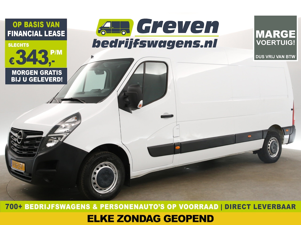 Opel Movano - 2.3 Turbo L3H2 150PK Marge Parkeersensoren 3 Persoons Elektrpakket Trekhaak - AutoWereld.nl