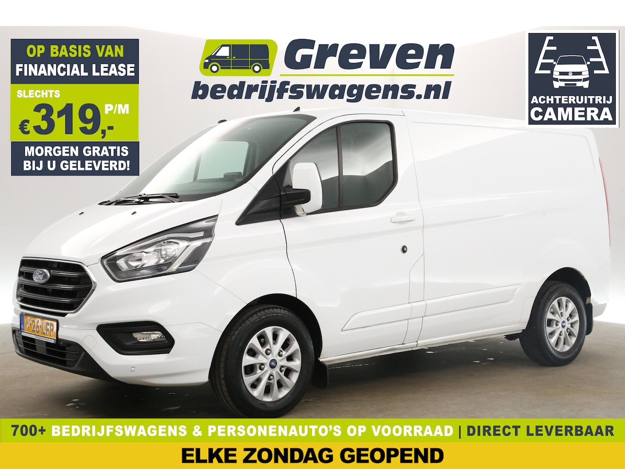 Ford Transit Custom - 280 2.0 TDCI L1H1 170PK Automaat Airco Camera Cruise Carplay Trekhaak LED Stoelverwarming - AutoWereld.nl