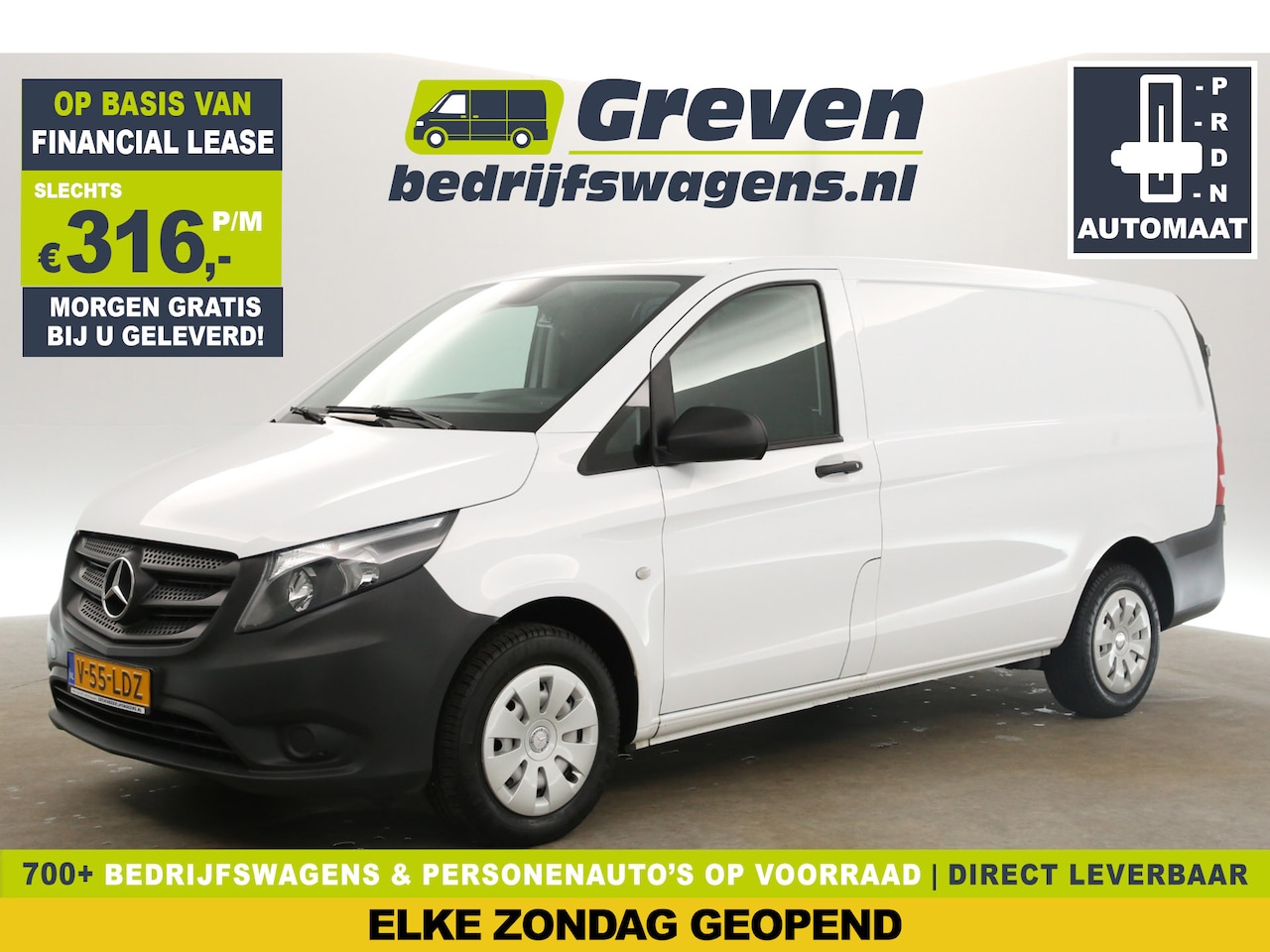 Mercedes-Benz Vito - 114 CDI Lang Automaat Airco Camera Cruise Trekhaak Stoelverwarming 3 Persoons Elektrpakket - AutoWereld.nl