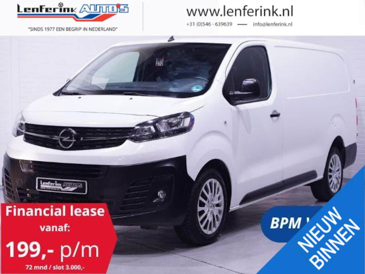 Opel Vivaro - 2.0 Diesel 122 pk L3 Airco, Apple Carplay Cruise Control, Dodehoek Assist, Laadruimte Pakk - AutoWereld.nl