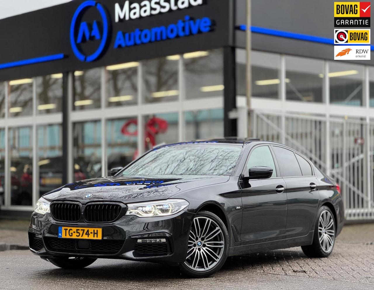 BMW 5-serie - 520d Adaptive + Drive pilot Opendak Dealeronderhouden Night Pakket Stoelkoeling+verwarming - AutoWereld.nl