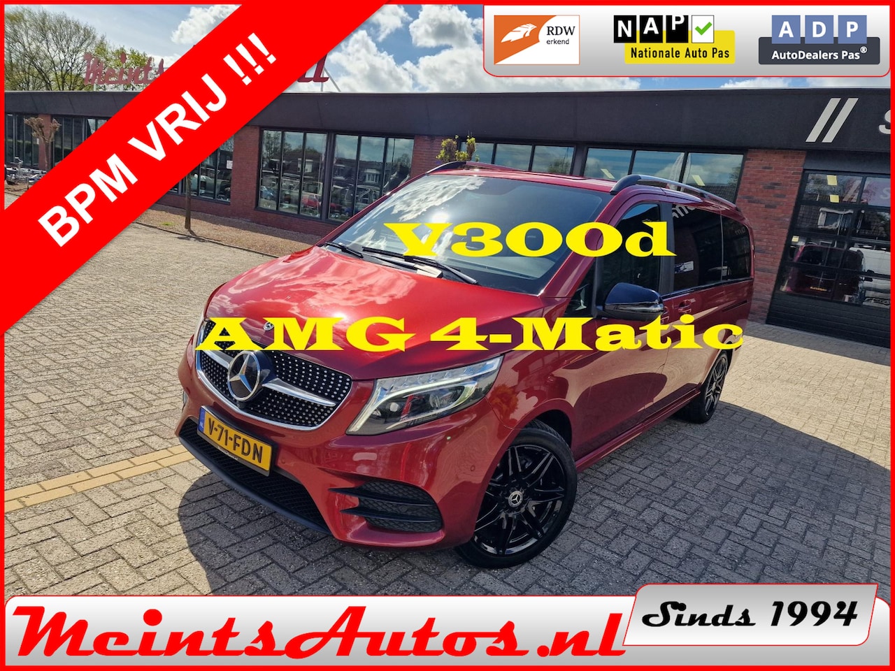 Mercedes-Benz V-klasse - 300d AMG 239Pk 4-MATIC 9G AUT DC Dubbele Cabine Avantgarde BURMESTER, 360, Trekhaak, FULL - AutoWereld.nl