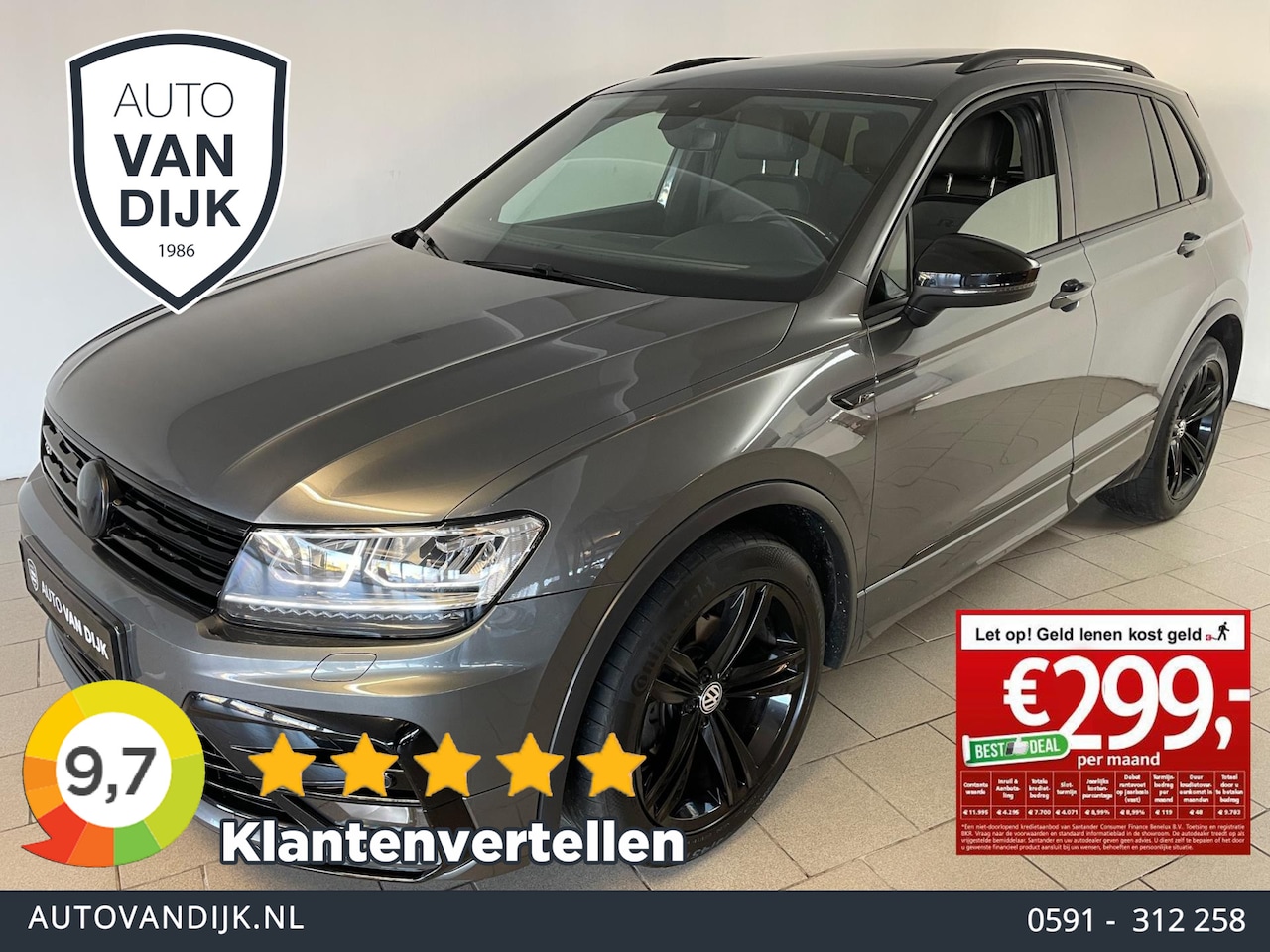 Volkswagen Tiguan - 1.5 TSI ACT Highline Business R AUTOMAAT PANO AIRCO CLIMA NAVI CRUISE ELEK RAMEN STOELVERW - AutoWereld.nl