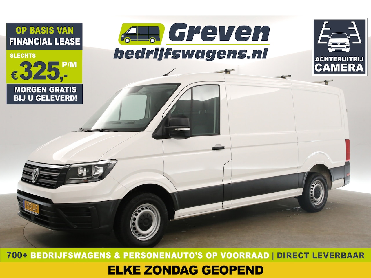 Volkswagen Crafter - 30 2.0 TDI L3H2 140PK Airco Camera Cruise Carplay Trekhaak Bluetooth 3 Persoons - AutoWereld.nl