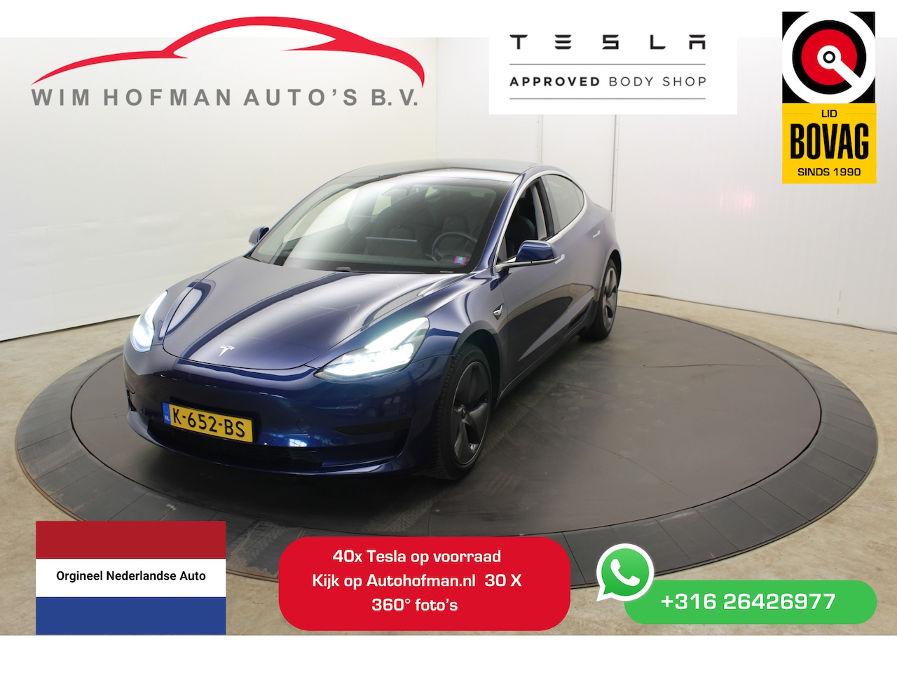 Tesla Model 3 - RWD Plus 60 kWh LFP Accu 100% laden Autopilot Camera Leder Panodak - AutoWereld.nl