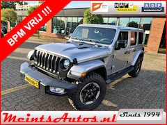 Jeep Wrangler Unlimited - 2.2D Sahara 200Pk OUTLAW 4WD, MOPART LV MUD, LEDER, BOMVOL OPTIE GRIJS KENTEKEN