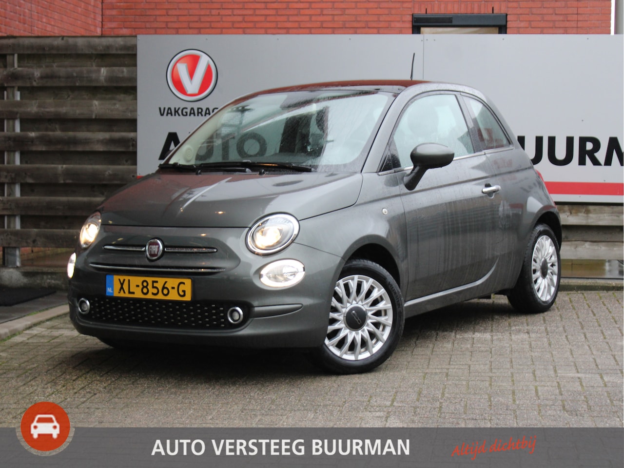 Fiat 500 - 1.2 Lounge Parkeersensoren, Panoramadak, Bluetooth, Regensensor, Dimlichten Automatisch - AutoWereld.nl