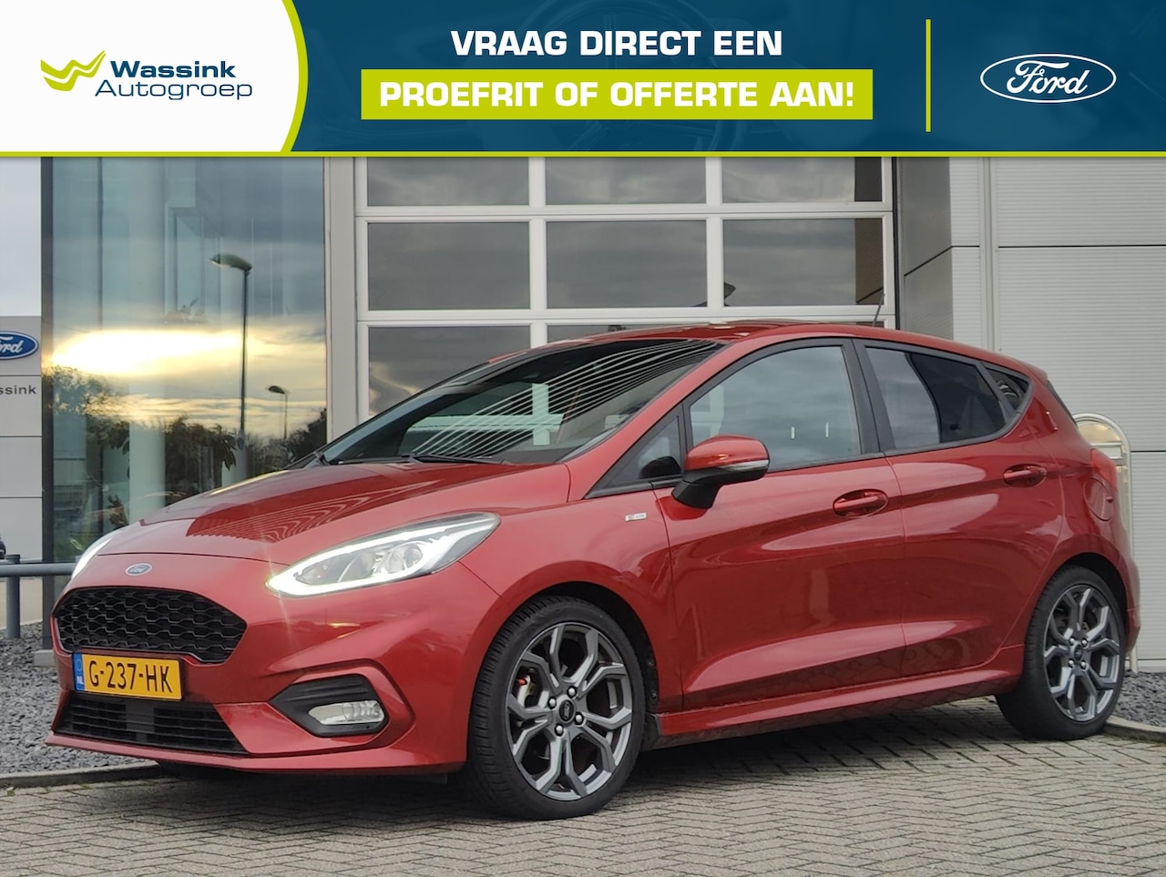 Ford Fiesta - 1.0 EcoBoost 100pk 5dr ST-Line | Cruise Control | Navigatie | Climate Control | Parkeer se - AutoWereld.nl