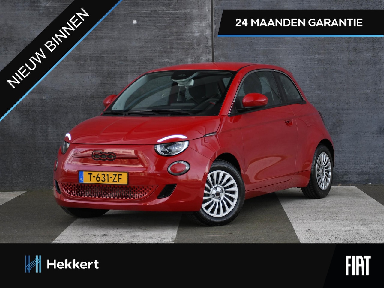 Fiat 500 - Red 24kWh 95pk Automaat NAVI | DAB | USB | DIGITAAL INSTRUMENTENPANEEL | 50KM!! | - AutoWereld.nl