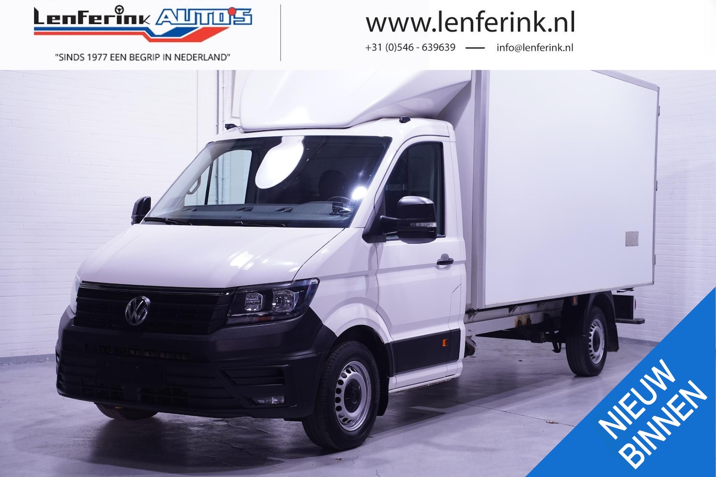 Volkswagen Crafter - 2.0 TDI 177 pk Bakwagen met Deuren Navi, Camera Cruise Control, Dakspoiler, Zijdeur R, LxB - AutoWereld.nl