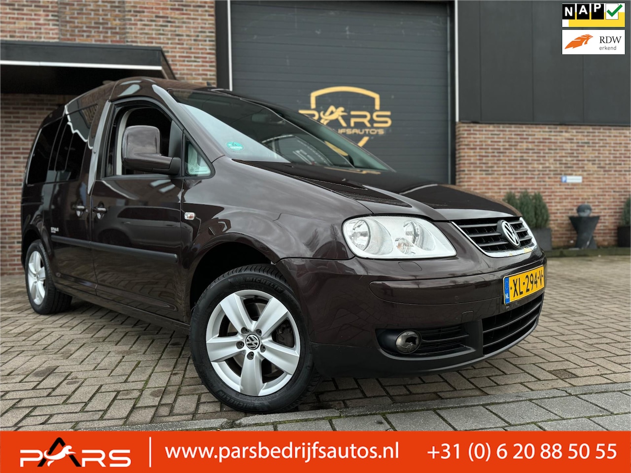 Volkswagen Caddy - 2.0 TDI Comfortline 140PK Pano 5 persoons Airco Navi Elk.Ramen Leder Cruise Control Trekha - AutoWereld.nl