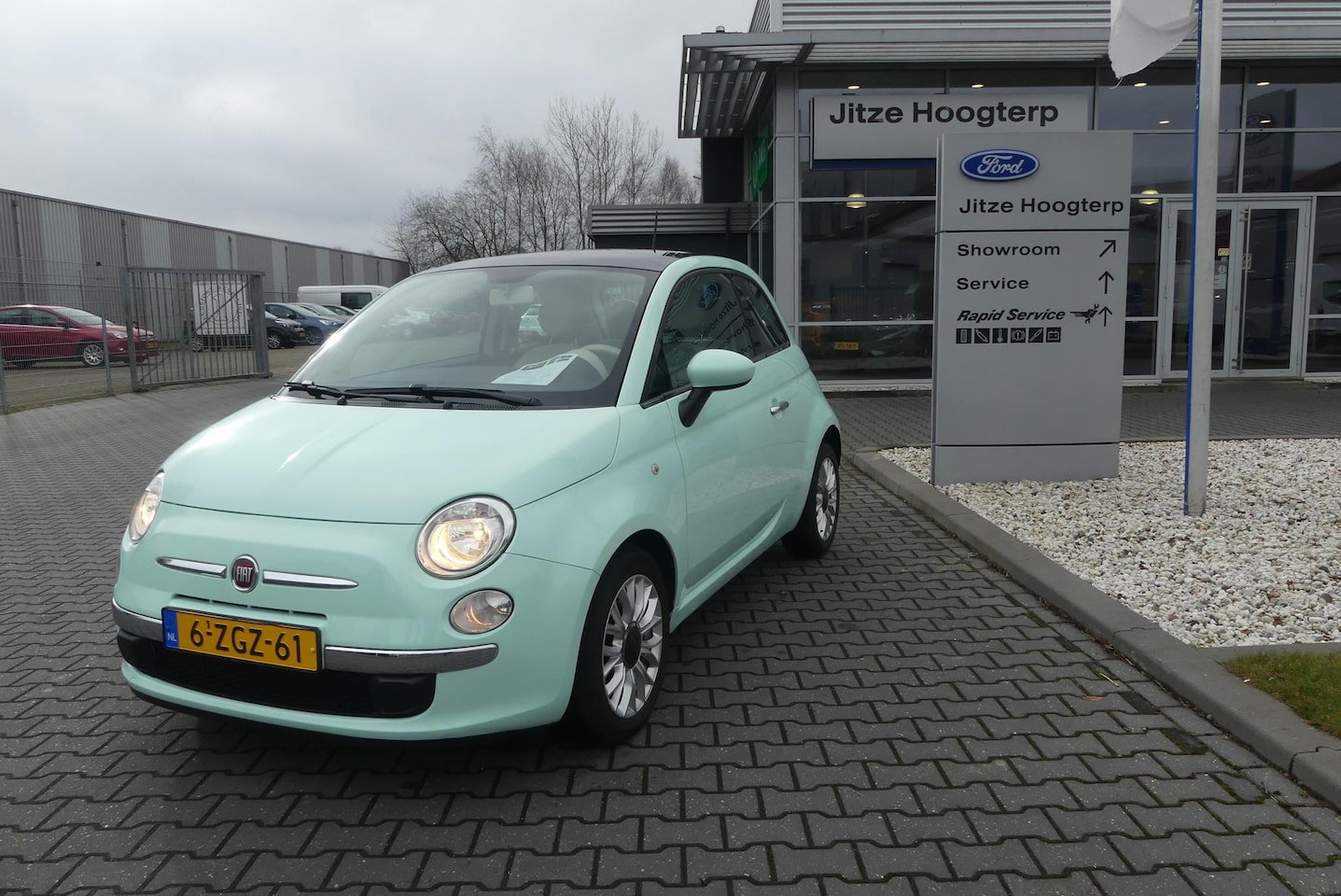 Fiat 500 - 0.9 TwinAir Turbo Lounge AIRCO.MINT GROEN .PANORAMA DAK. - AutoWereld.nl